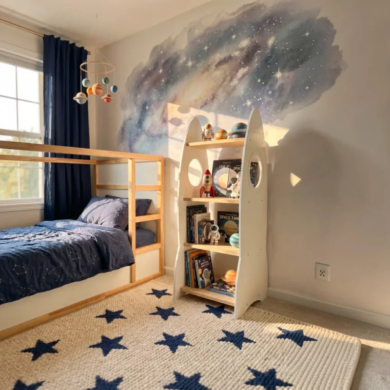 IKEA Kura Bett Montessori Regal RAKIETA MINI Weiß