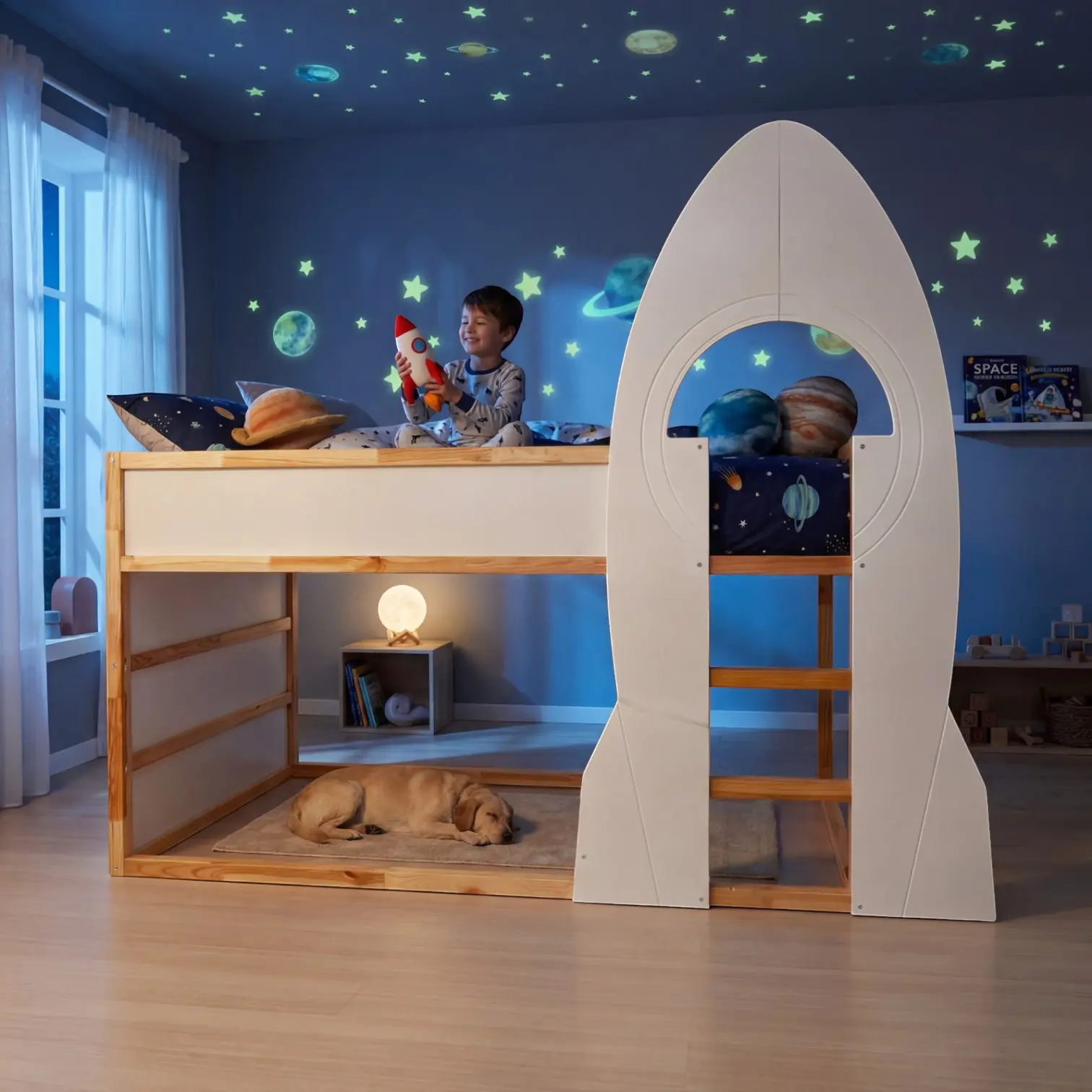 IKEA Kura Bett Rakete RAKETE Dekorative Seitenverkleidung Weiß IKEA Kura Bett Rakete RAKETE Dekorative Seitenverkleidung Weiß