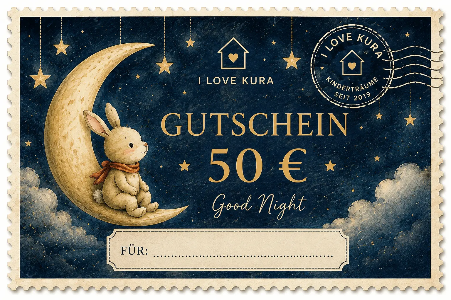 I LOVE KURA Gutschein 50 € - 50 GOOD_NIGHT I LOVE KURA Gutschein 50 € - 50 GOOD_NIGHT