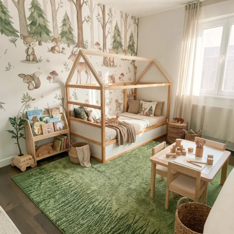 IKEA KURA Bett Hausdach Kinderbett Meadow Standard
