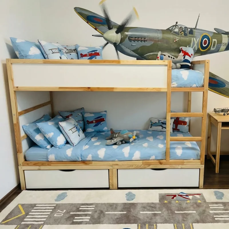 IKEA KURA Bett Podest mit 2 Schubladen NestUp Storage Weiße Front