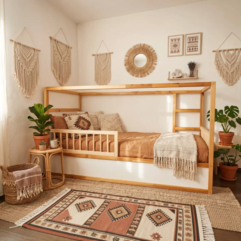 IKEA KURA Bett Schutzgitter mit runden Sprossen ROLO DUO 90×90