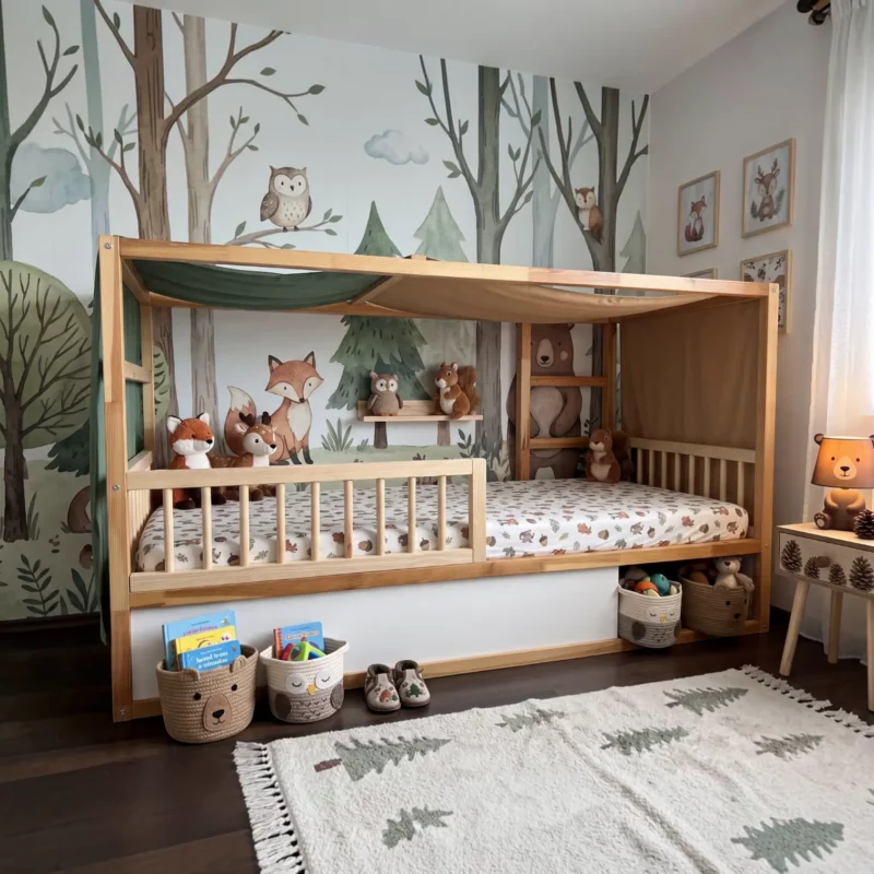 IKEA KURA Bett Schutzgitter mit runden Sprossen ROLO DUO 90×90 (9)