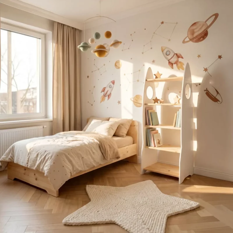 IKEA Kura Bett Montessori Regal RAKIETA MIDI Weiß